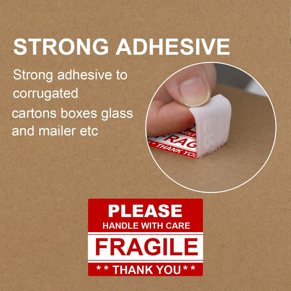 2"x3" 1000 Labels Fragile Stickers for Shipping Moving，500 PCS/Roll，2Rolls