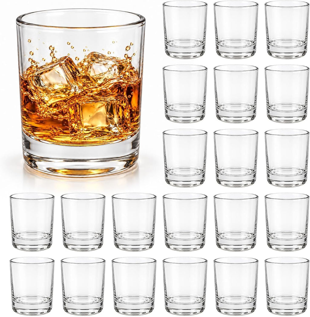 Old Fashioned Whiskey Glasses Bulk Set of 24