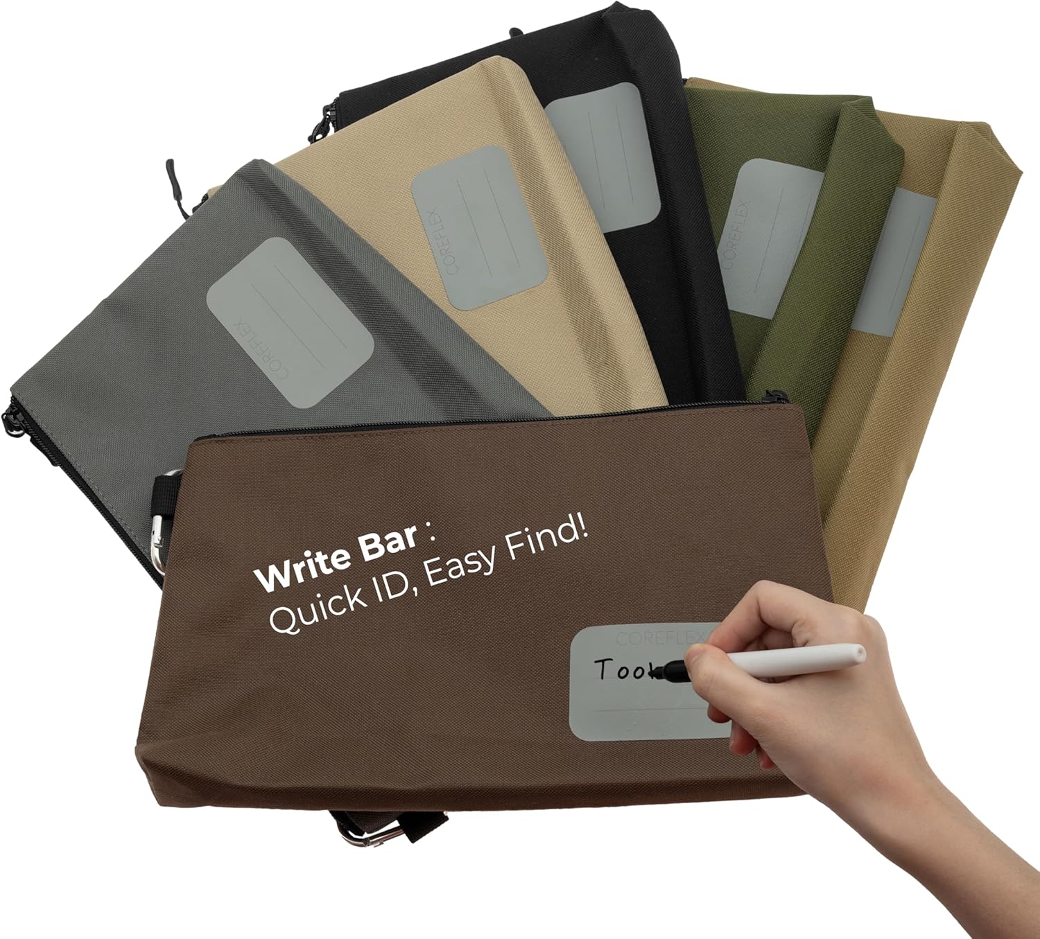 Premium Tool Pouch Zipper Bag, Small Tool Bag, Multipurpose Storage pouch, Heavy duty Flat Bottom Tool bag with YKK