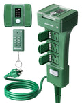 DEWENWILS Outdoor Power Stake Timer, Dusk to Dawn Timer with 6 Outlets