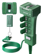 DEWENWILS Outdoor Power Stake Timer, Dusk to Dawn Timer with 6 Outlets
