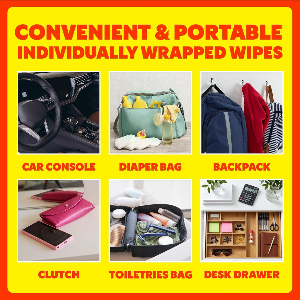 Wipe & Go, Portable Instant Stain Remover Wipes, 24 Count, (3 Pack)