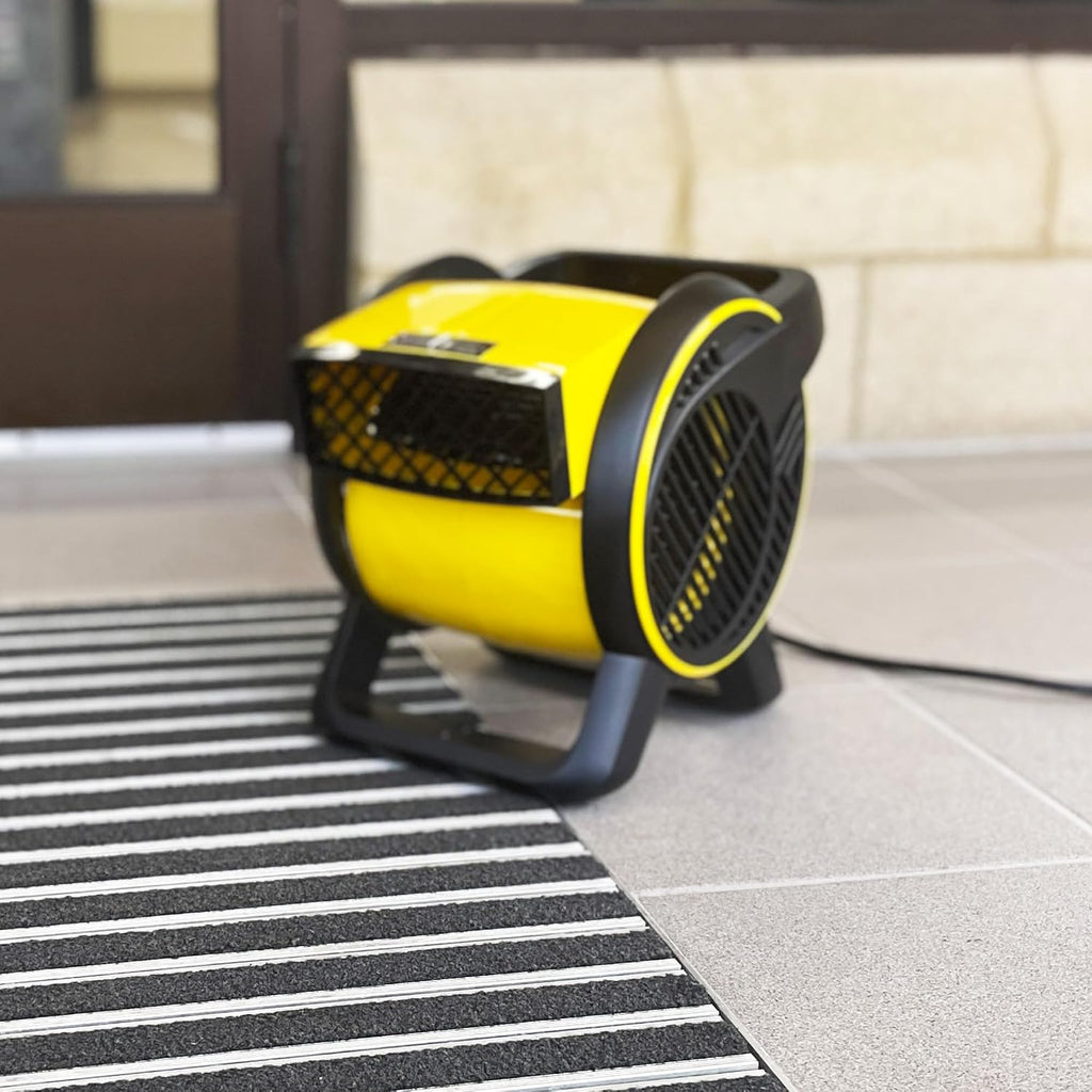 Master Heavy Duty Utility Blower, 3 Speed Portable Floor Fan with Outlet & Pivoting Head for Home & Garage Cooling, Drying and Air Circulation