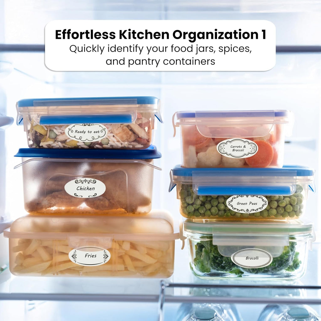 Dissolvable Food Labels - 300 Pack, White Rectangular, 1.1 x 2.25 in - Canning Jar Labels & Pantry & Freezer