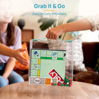 10 Pack Board Game Storage with Handle and Snap-Tight Latch Lid