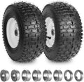 13x5.00-6 nhs Lawn Mower Tire and Wheels Tubeless with 3/4" 5/8" Bearings, 13x5x6 Zero Turn Mower Front Tires for