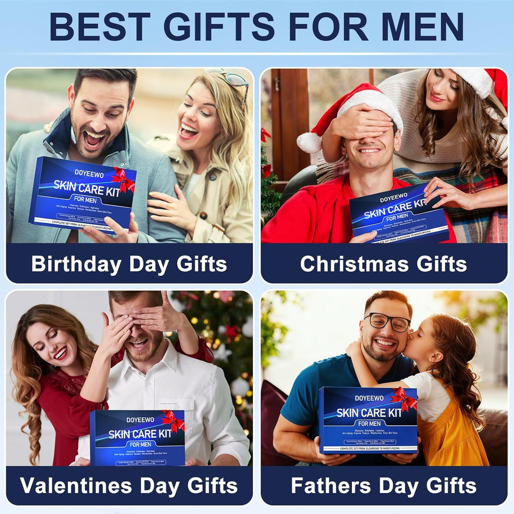 Fathers Day Gifts for Dad Husband,Skin Care for Men, Hydrate, Firm, Anti-Aging & Wrinkle Mens Self Care Facial Face