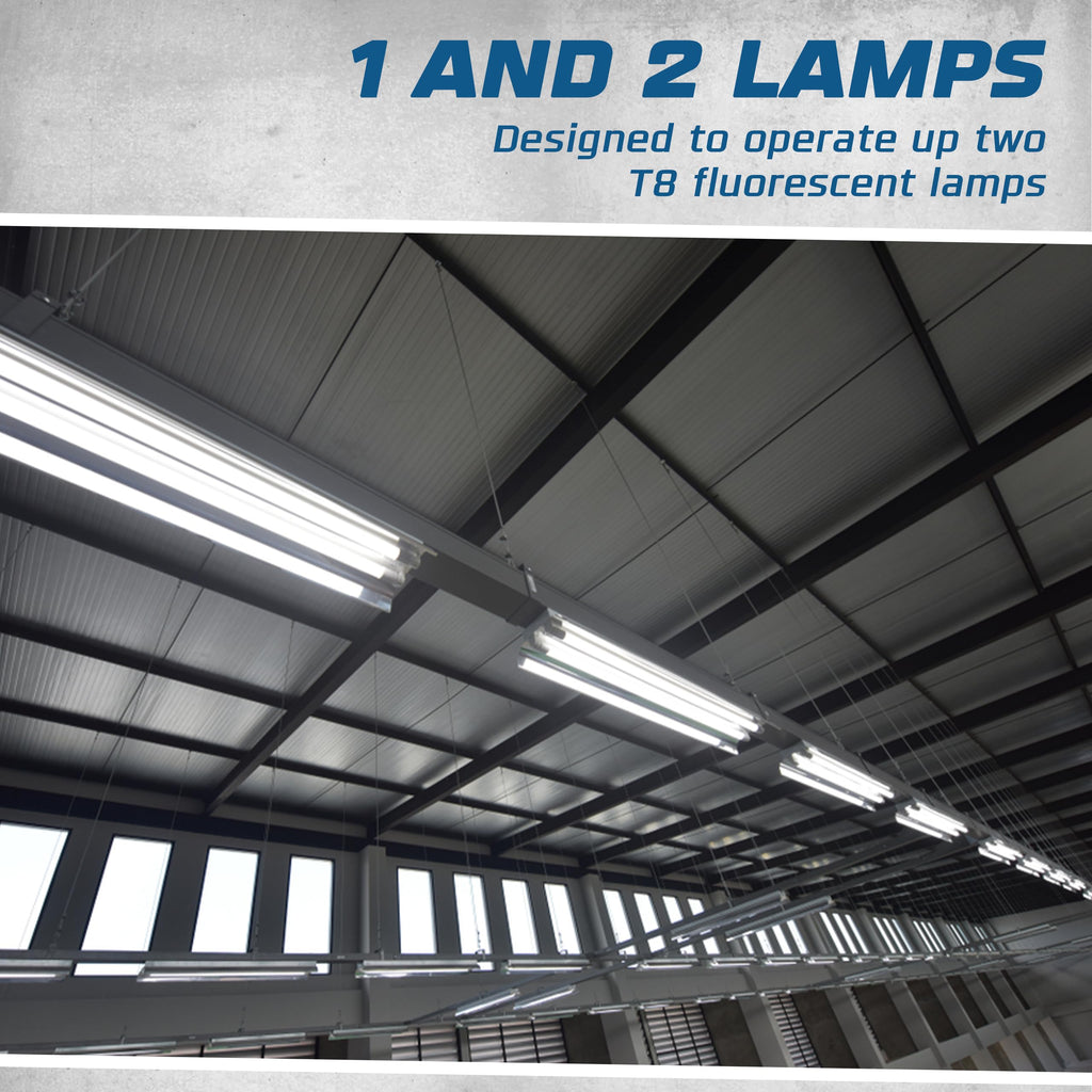 2 Lamp T8 Electronic Ballast, 120-277V, Instant Start