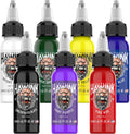 Tattoo Ink - 7 Color 1oz(30ml) Vegan-Friendly USA Standard Pigment Ink Professional Use, Organic, Vegan, Bold