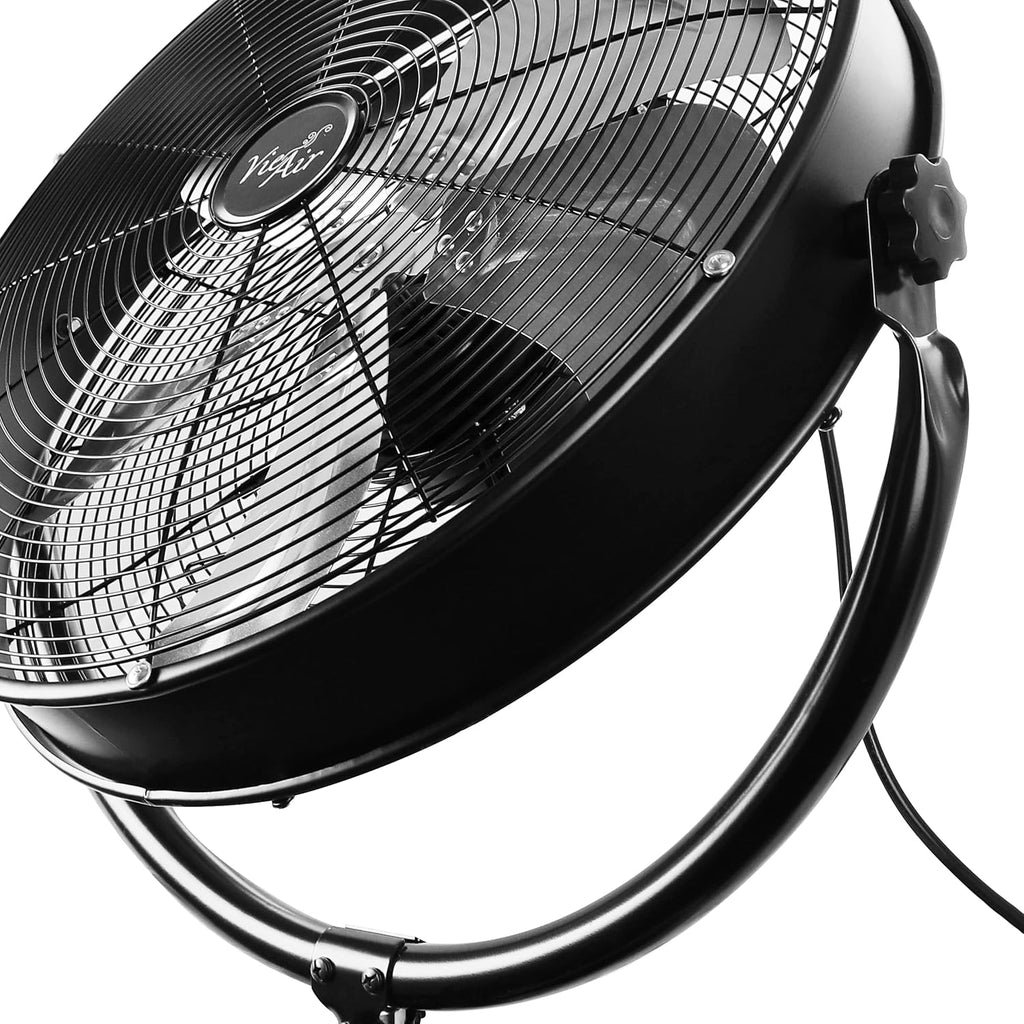 Vie Air 20" Industrial Heavy Duty Powerful and Quiet Metal High Velocity 360 Degree Tilting Pedistal Drum Fan