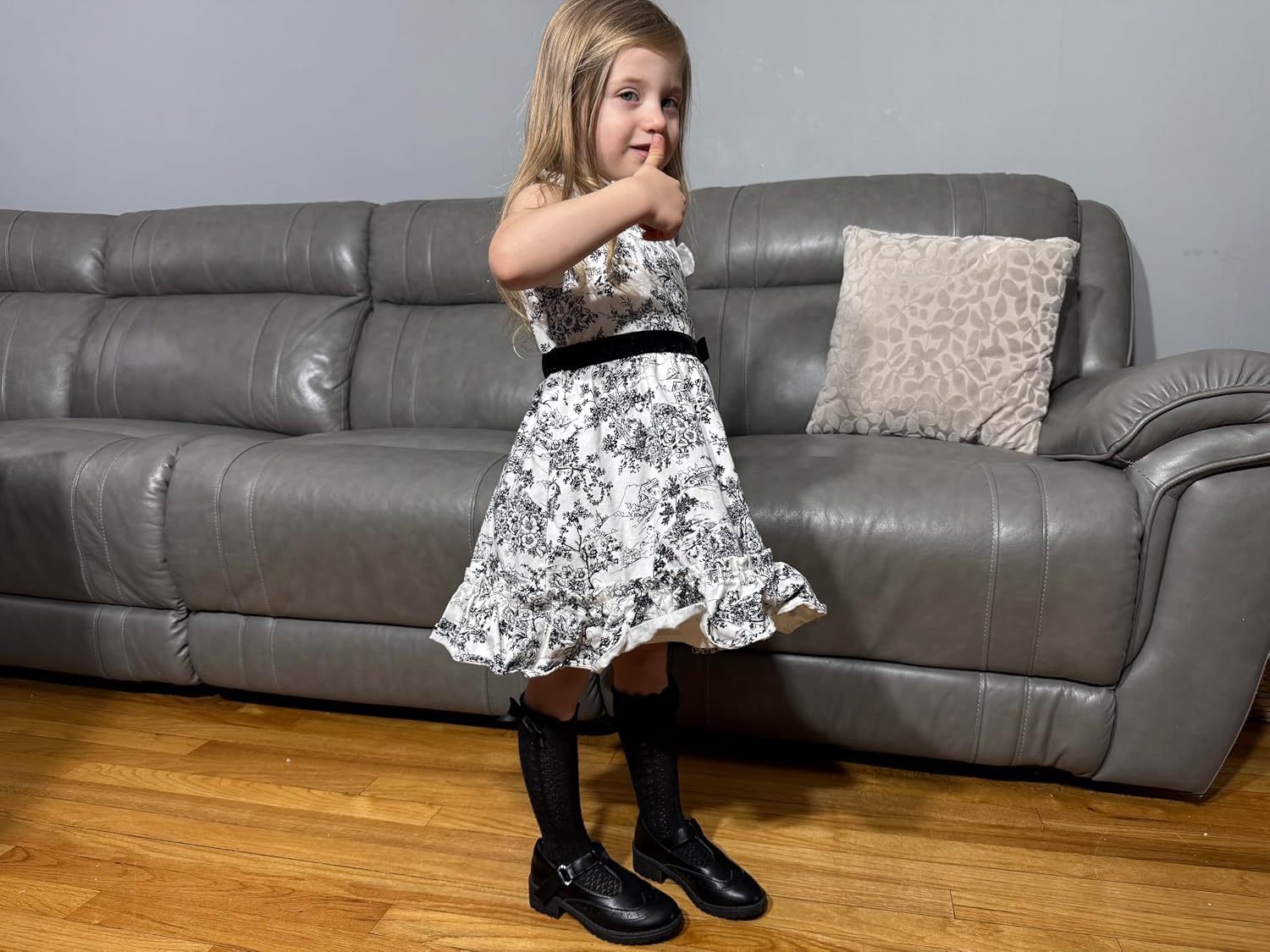 Girls School Shoes Mary Jane Shoes Uniform Dress Flats T-Strap Chunky Heel Round Toe Loafers Oxfords for Little/Big Kids