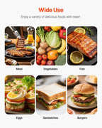 Commercial Panini Grill, 1800W Electric Sandwich Panini Maker, Stainless Steel Sandwichs Press Grill with Handle and