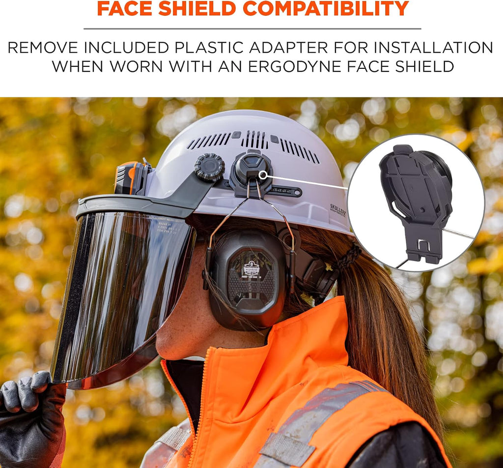 Skullerz 8880 Hard Hat Mounted Earmuffs, NRR26dB