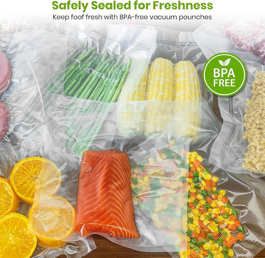 Vacuum Sealer Bags, 200 Quart 10" x11", BPA Free, Commercial Grade, Durable Textured Pre-Cut Size for Airtight Food
