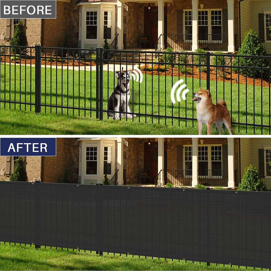 Privacy Fence Screen 6' x 12' Heavy Duty Windscreen Fencing Mesh Fabric Shade Net Cover for Outdoor Wall Garden Yard