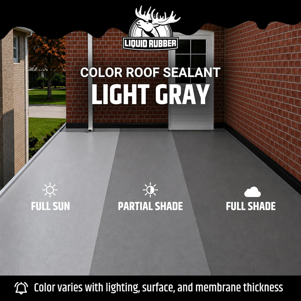 Color Roof Sealant - Flat & Metal, Light Gray, 1 Gallon