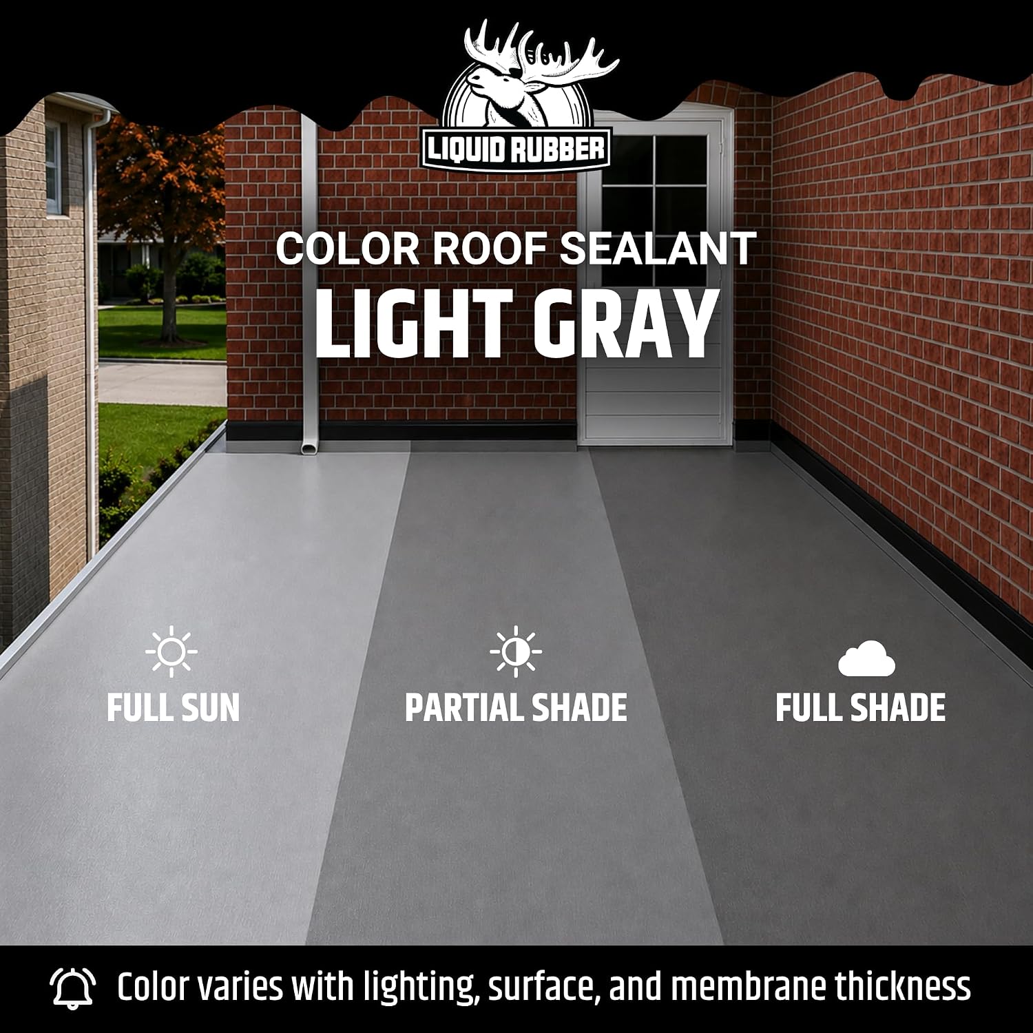 Color Roof Sealant - Flat & Metal, Light Gray, 1 Gallon