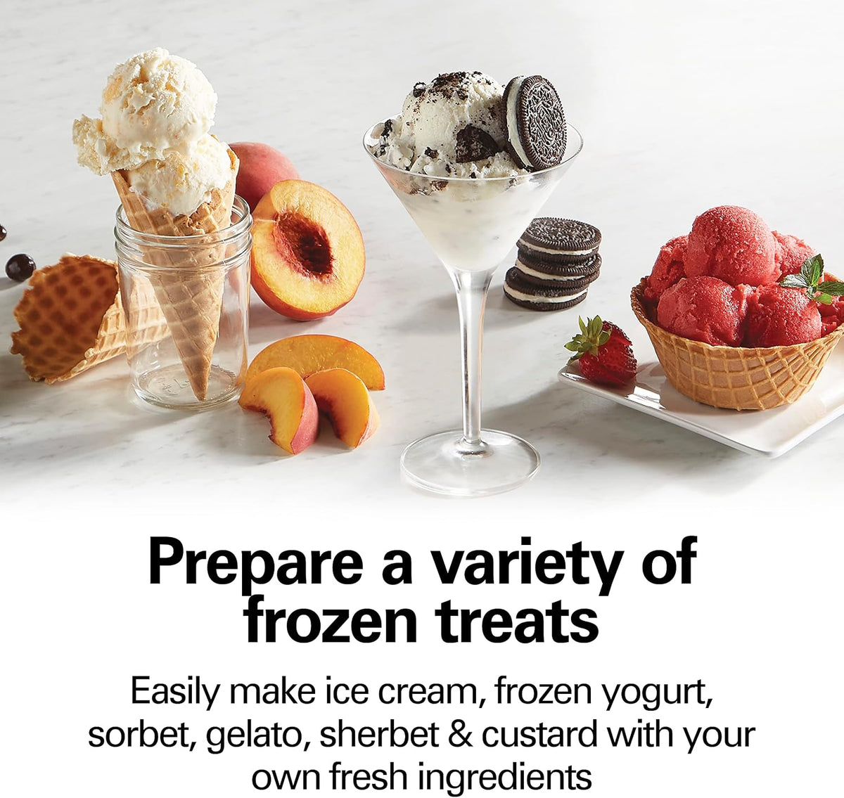 Automatic Electric Ice Cream Maker & Frozen Yogurt Machine