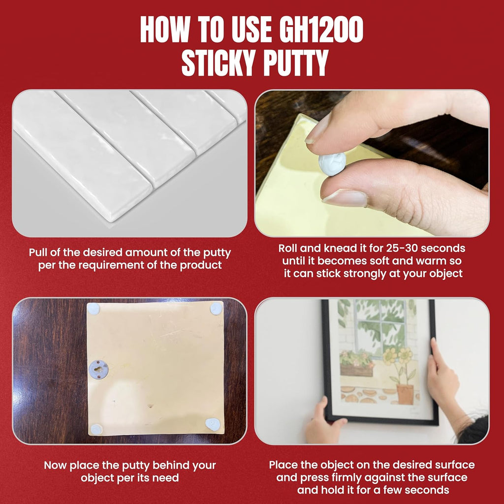 Sticky Tack Putty - Poster Putty for Walls no Damage with Strong Adhesive to Hang Pictures, Posters & Decorations
