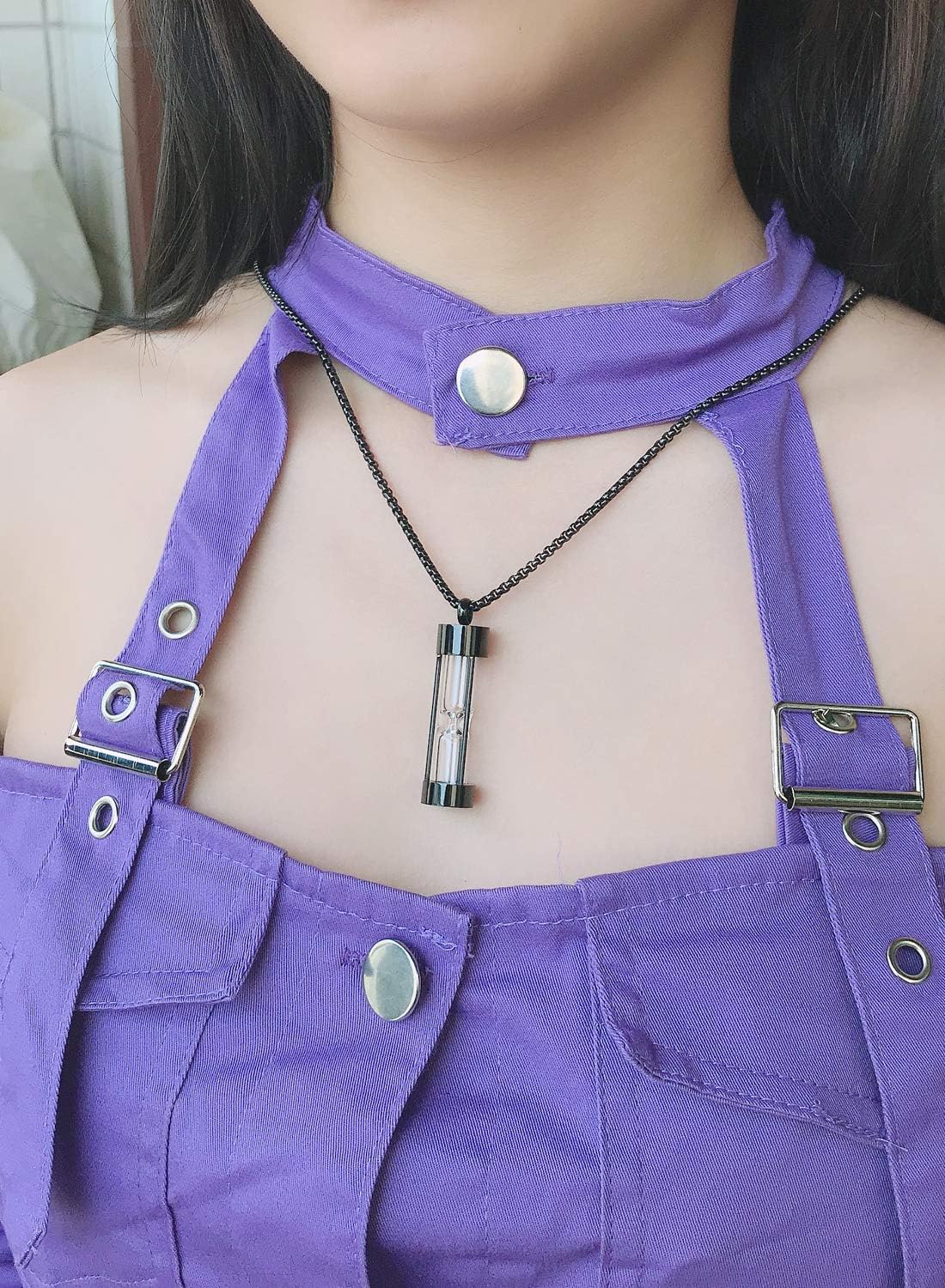 Urn Necklace for Ashes Timeless Hourglass Memorial Pendant Keepsake Cremation Jewelry for Human Pet Ashes