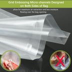 8 Pack 8"x20'(8Rolls) Thickened Vacuum Sealer Bags For Food, Textures on Both Sides, Smell-Proof, Heavy Duty for