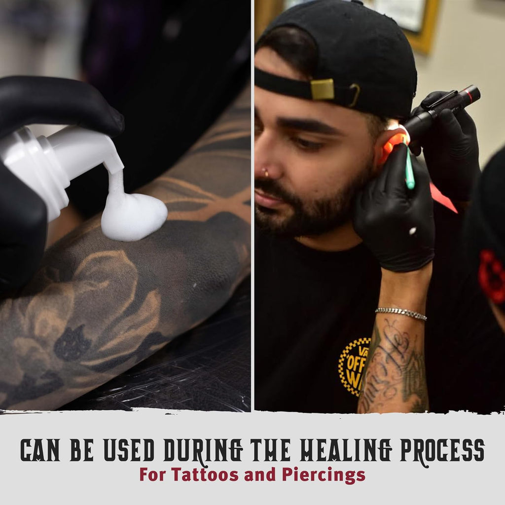 Hustle Bubbles Tattoo Aftercare Tattoo Soap - Dermatologist Tested Cleanser To Clean New Tattoos & Piercings