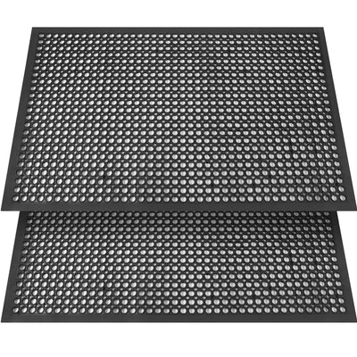 Anti Fatigue Rubber Floor Mat 2 Pack Restaurant Kitchen Mats for Floors Rubber Non-Slip Bar Floor Mats Door mat