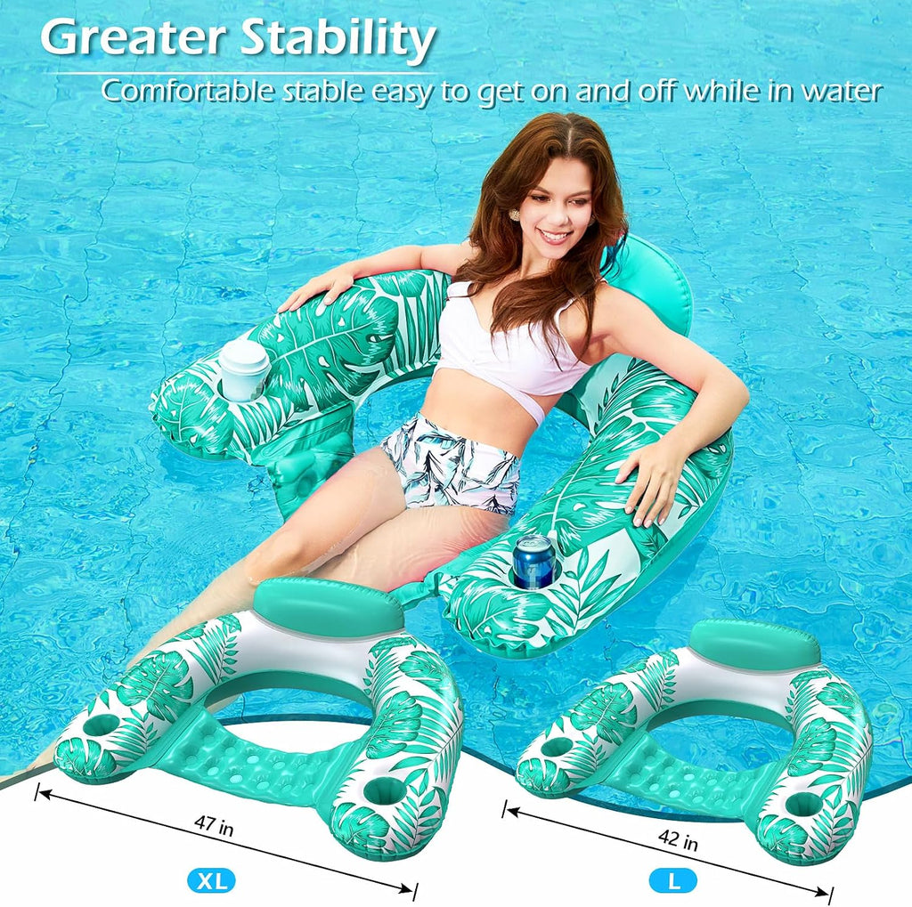Inflatable Pool Float Chair - Pool Floaties Floating Pool Chair Lounge Floats for Swimming Pool Water Chair Pool