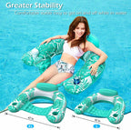 Inflatable Pool Float Chair - Pool Floaties Floating Pool Chair Lounge Floats for Swimming Pool Water Chair Pool