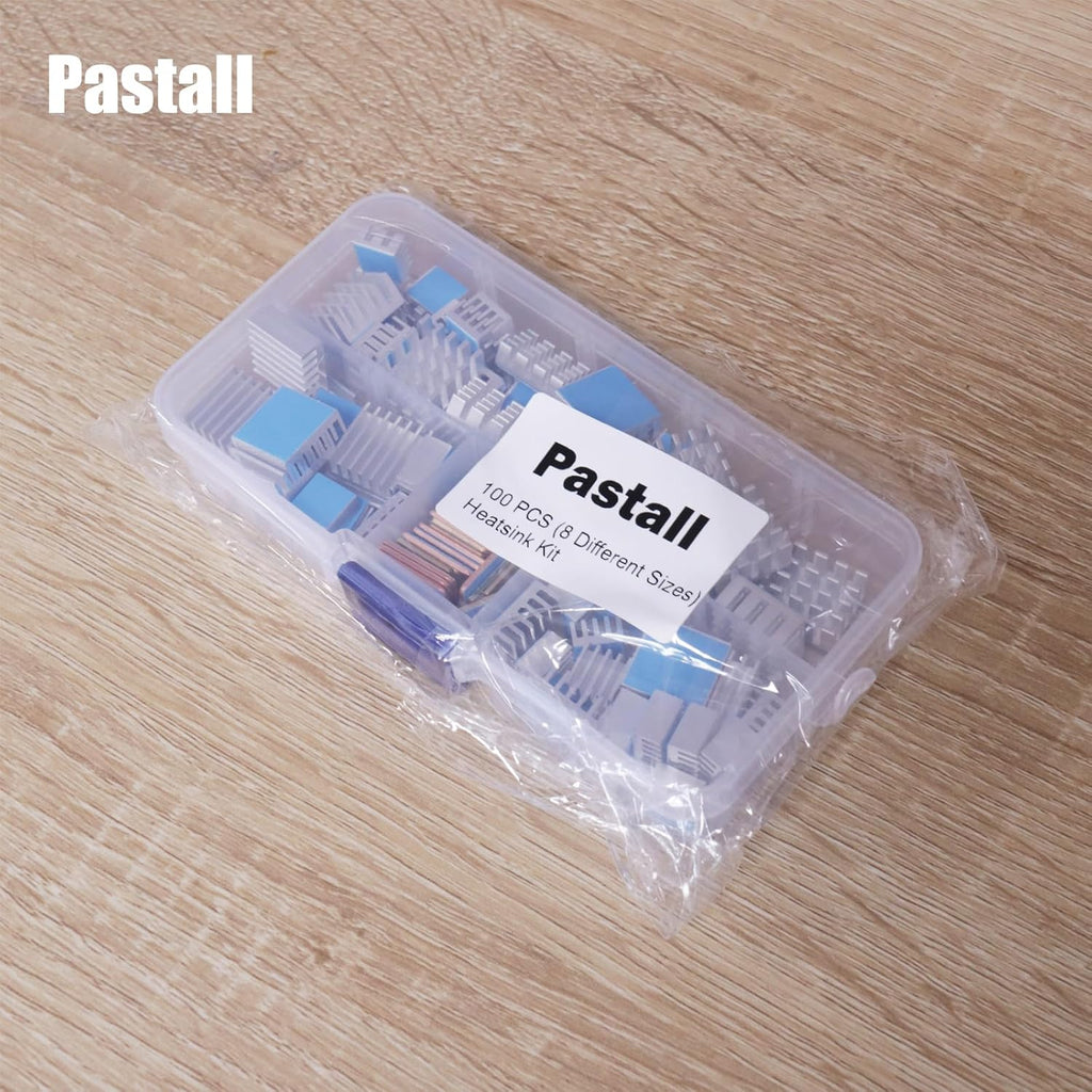 Pastall 100 PCS (8 Different Sizes) Heatsink Kit for Raspberry Pi A B+ 4/5