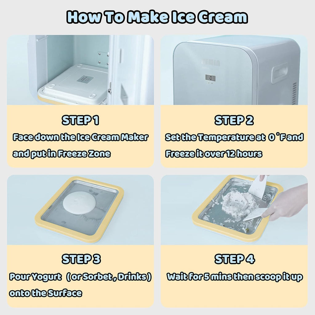Ice Cream Roll Maker Rolled Ice Cream Machine, Sweet Spot Pan, Instant Cold Plate, Ideal for Making Rolled Ice Cream