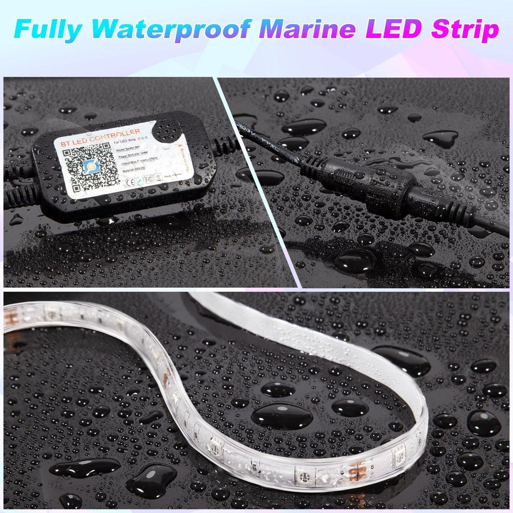 Boat Led Light 33FT, 12V RGB Waterproof Pontoon Boat Lights Exterior