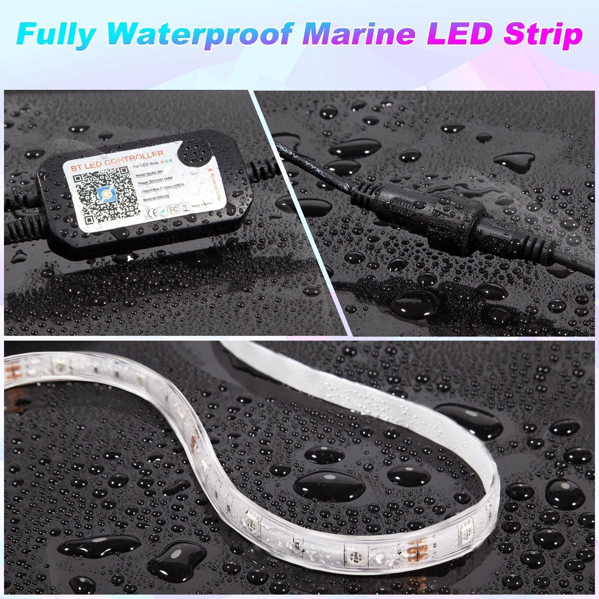 Boat Led Light 33FT, 12V RGB Waterproof Pontoon Boat Lights Exterior
