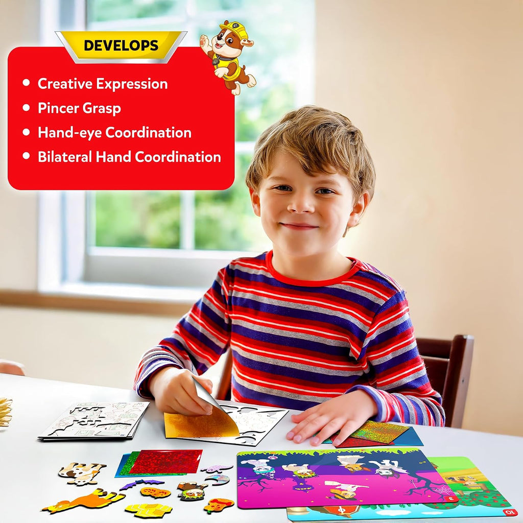 Foil Fun – PAW Patrol, Mess-Free Art & Craft Kit for Kids | DIY Creative Activity, Travel Toys, Gifts for Fans of