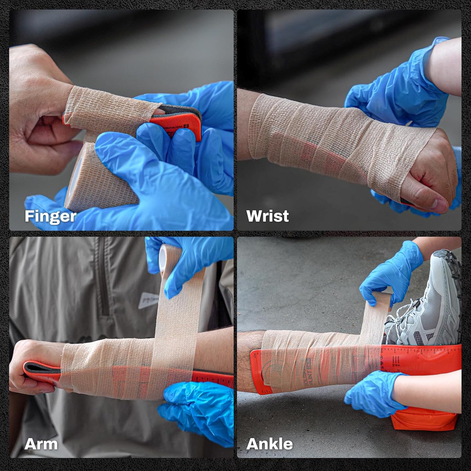 First Aid Splint 36" X 4.3" Orange-Gray, Keep Bones in Position (1, Folded)