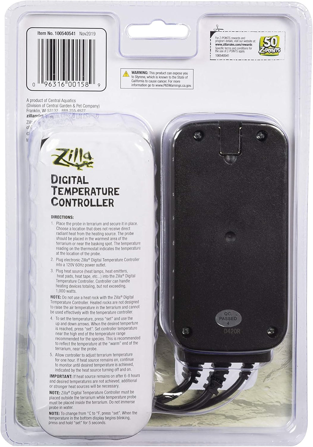 Digital Temperature Controller, Thermostat for Reptile Terrariums