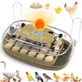 Incubators for Hatching Eggs, 24 Egg Incubator with Automatic Egg Turning and Humidity Control, Egg Candler, 360°
