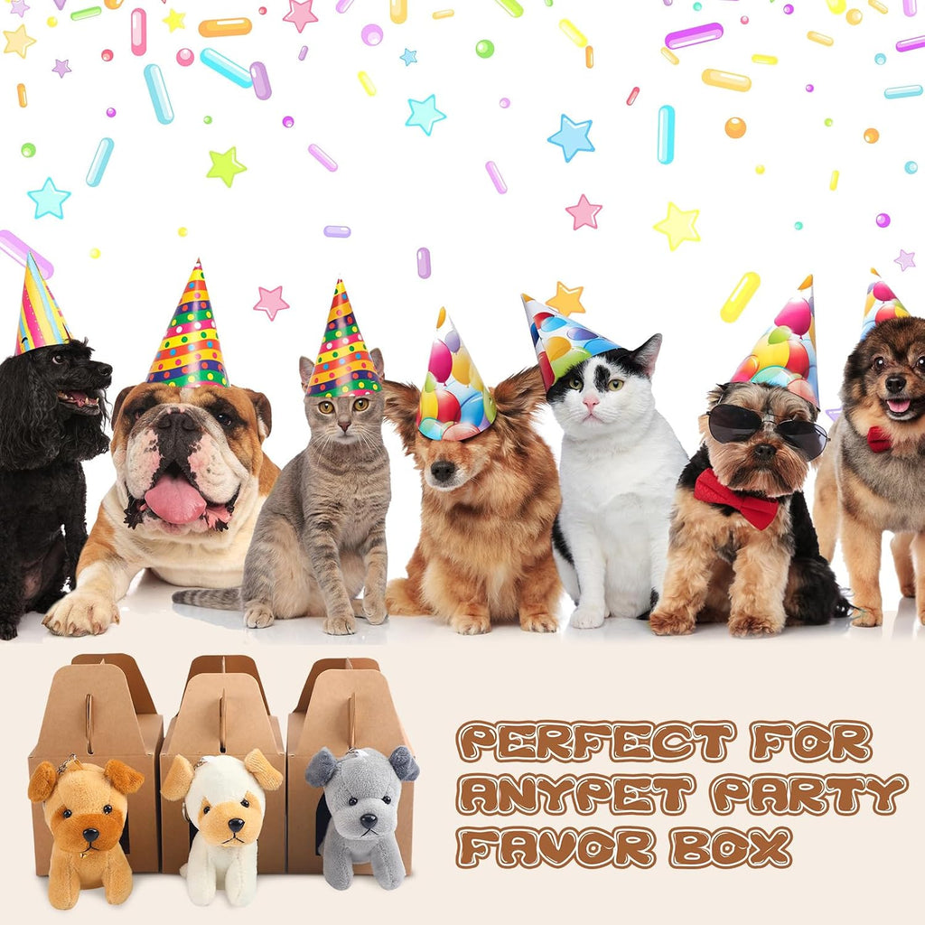 24 Pcs Adopt Pet Party Favor Boxes Foldable Treat Gift Box,Classic