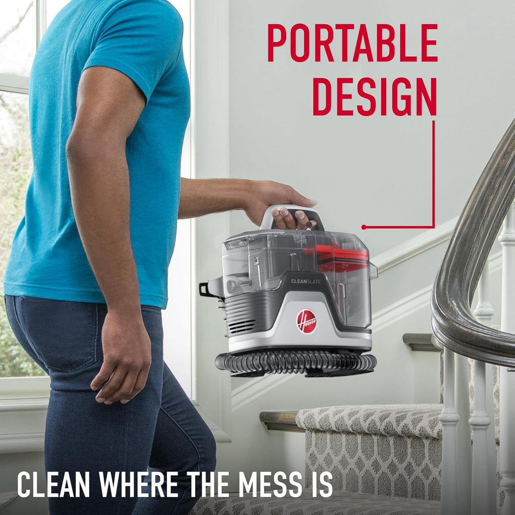 CleanSlate Plus Portable Carpet + Upholstery Spot Cleaner Machine | Powerful Suction with Versatile Tools, Pet Stain