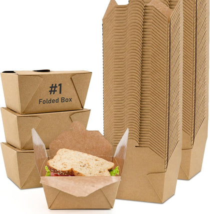 30 oz Kraft Paper Pack of 450 Fold to Go Containers