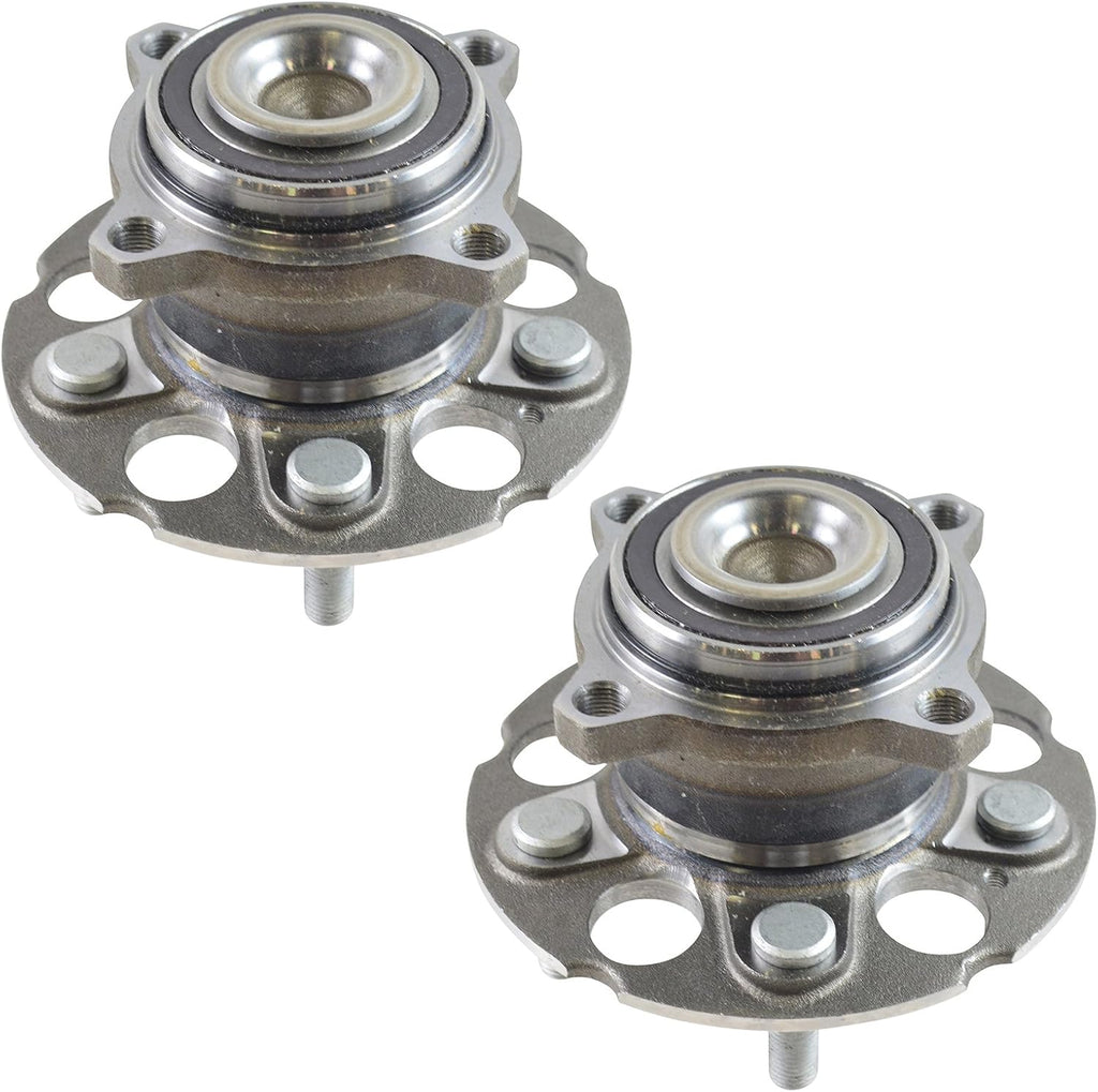 TRQ Rear Left and Right Wheel Bearing and Hub Assembly Set 2 Piece