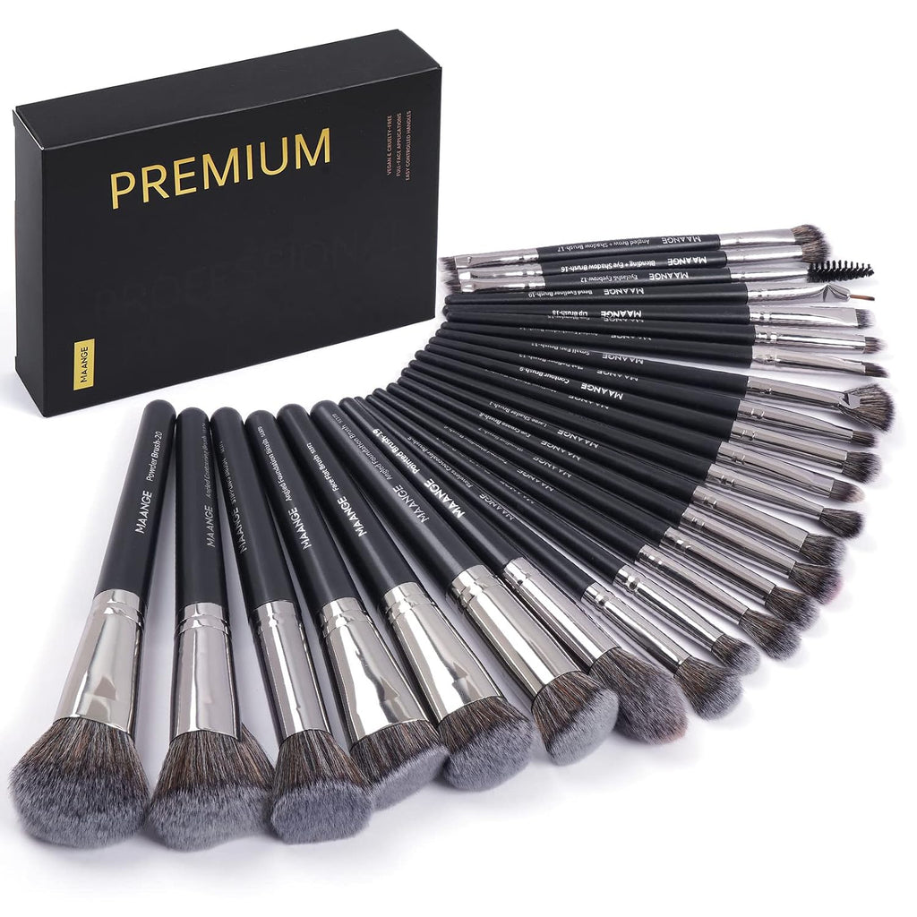 Makeup Brushes, 25pcs Makeup Brush Set Premium Synthetic Concealer Blush Foundation Eyeshadow Brush Professional Make