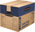 Large Prime Moving Box 6 Pack, Reinforced Handles, Tape-Free Assembly, Attached Lid, 18-in x 18-in x 24-in (0062904)