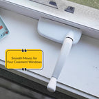 Left Hand Split Arm Casement Operator, Metal Material White Finish