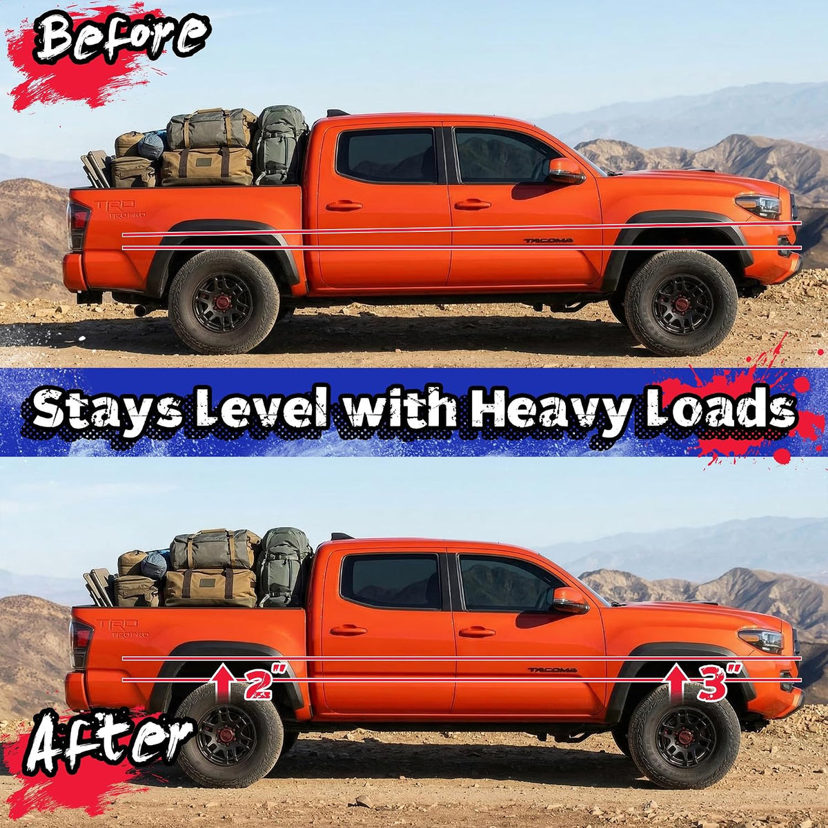 KSP Tacoma Leveling Kit 3" Front + 2" Rear Off-Road Suspension Upgrade
