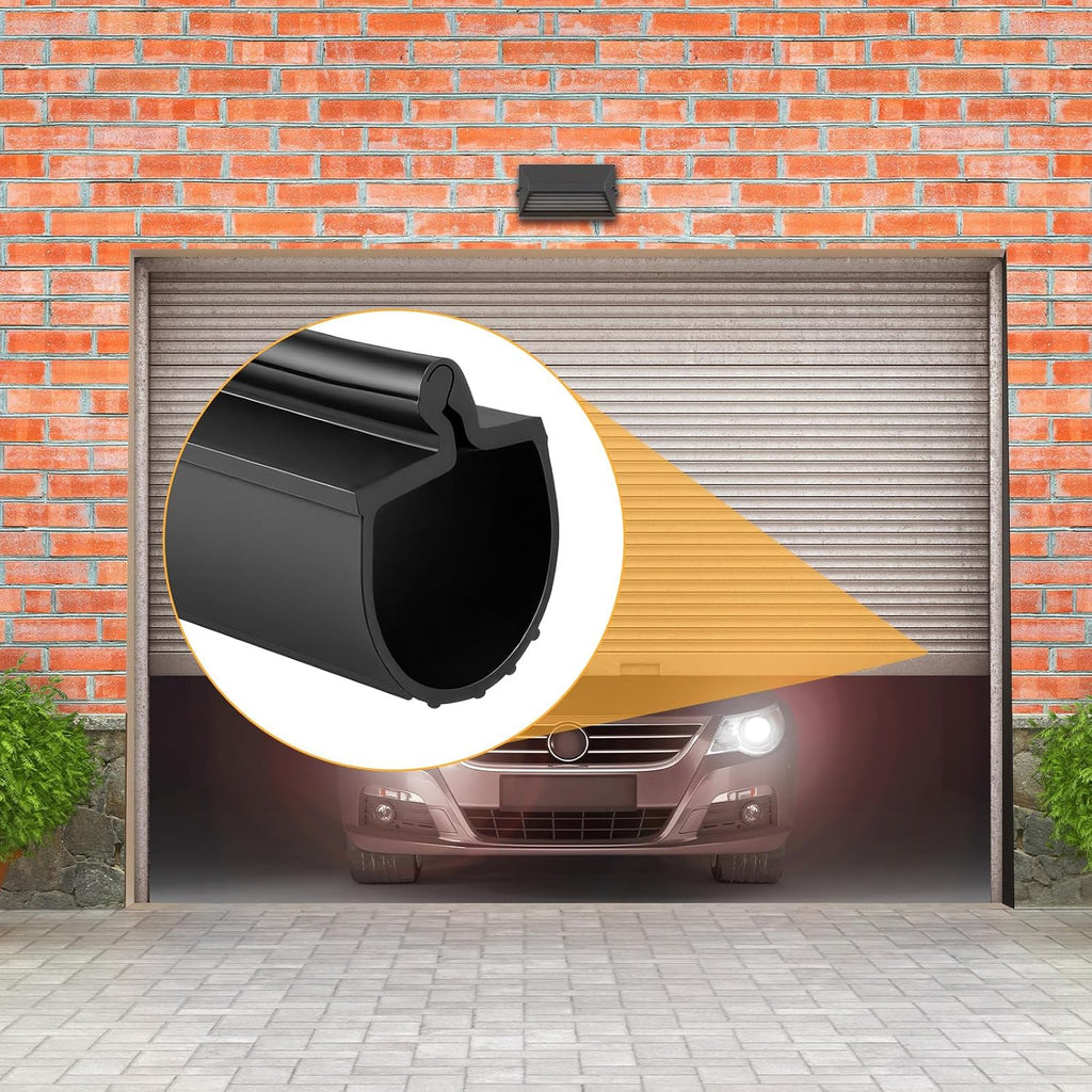 20Ft Garage Door Seal P-Bulb Bottom Seal Garage Door Rubber Bottom Seals