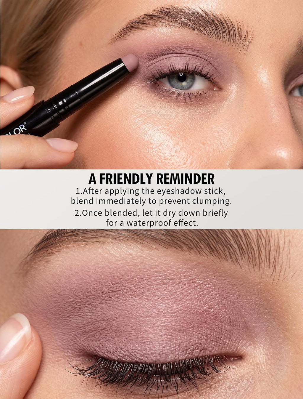 Dual-Ended Cream Eyeshadow Stick Matte & Shimmer 02 noon