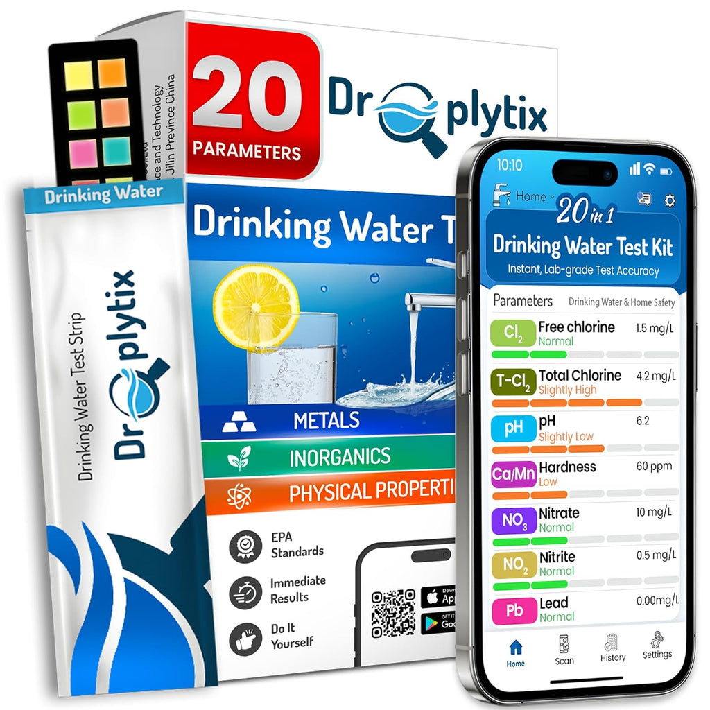 20-in-1 Drinking Water Test Kit with App, Digital Water Tester for Drinking Water, Home Water Test Kit, Well Water