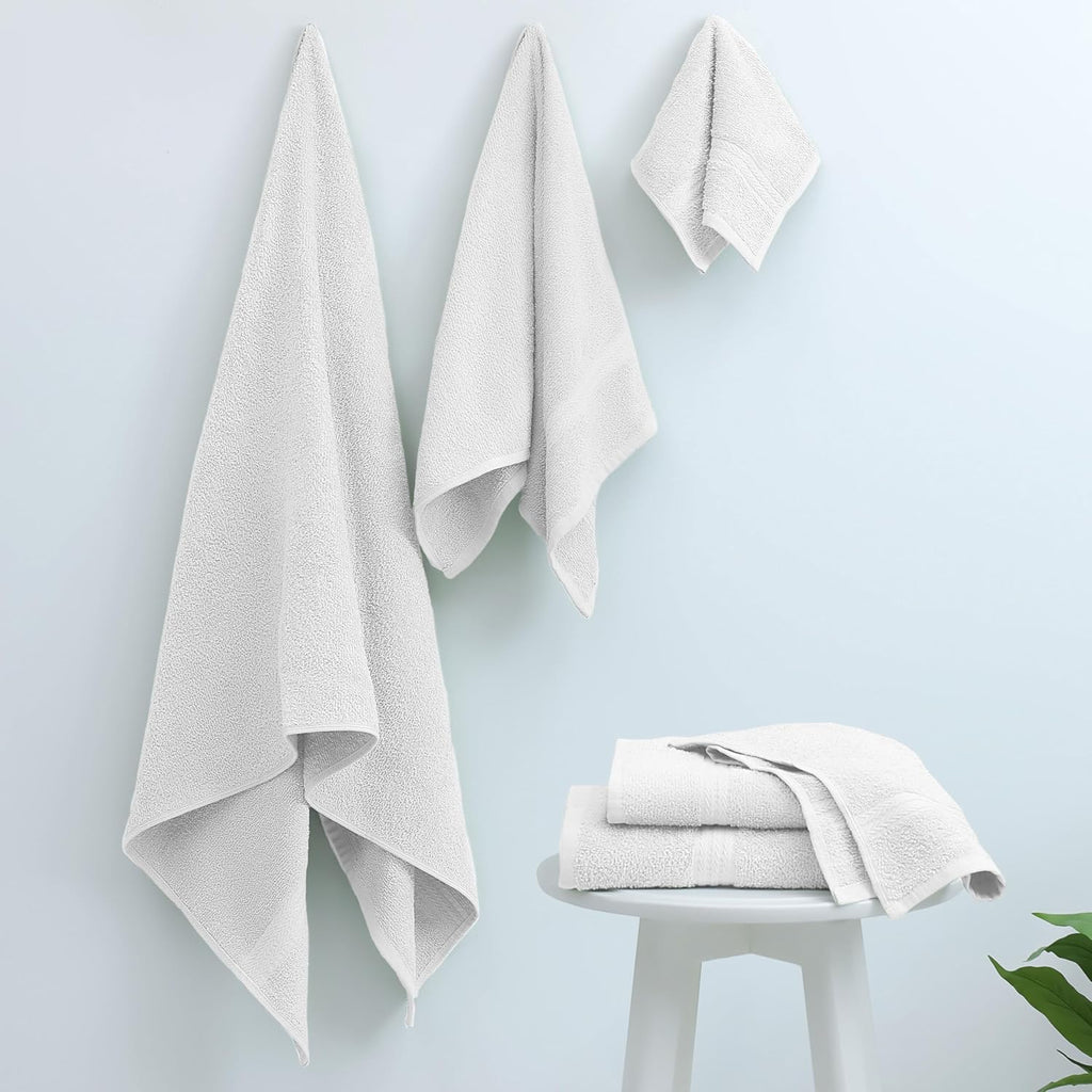 Easy Living Everyday 6-Piece Bathroom Towel Set, White