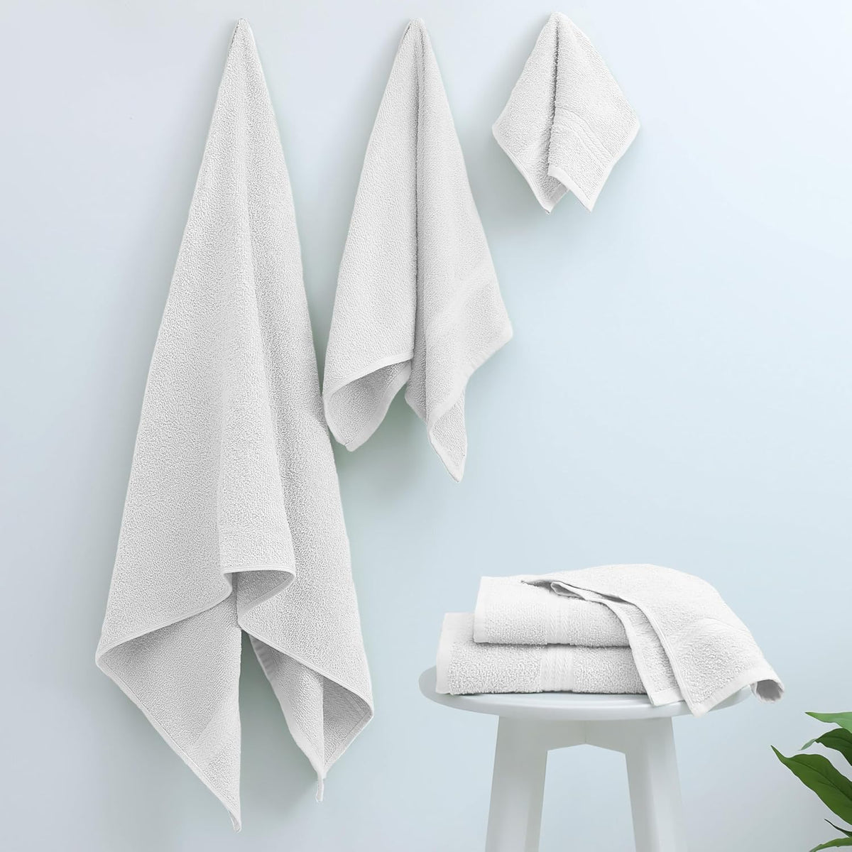 Easy Living Everyday 6-Piece Bathroom Towel Set, White
